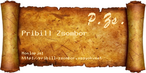 Pribill Zsombor névjegykártya